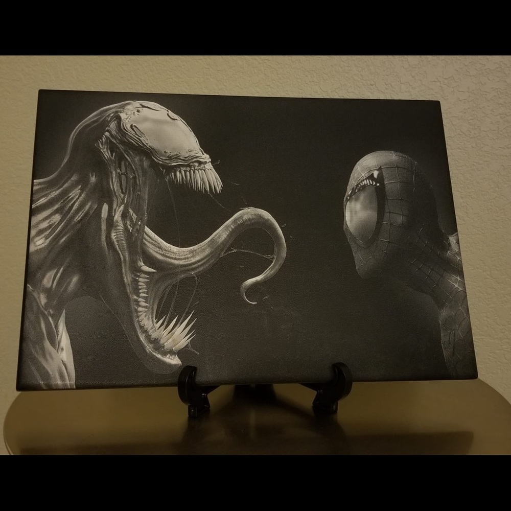 Venom vs Spider-Man laser engraved ceramic…